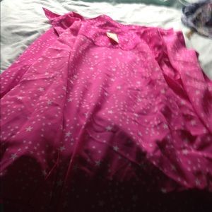 Girls pink collared star shirt